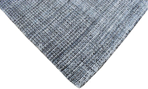 Modern Gray and Black Hand Loom Viscose 5x8 Area Rug