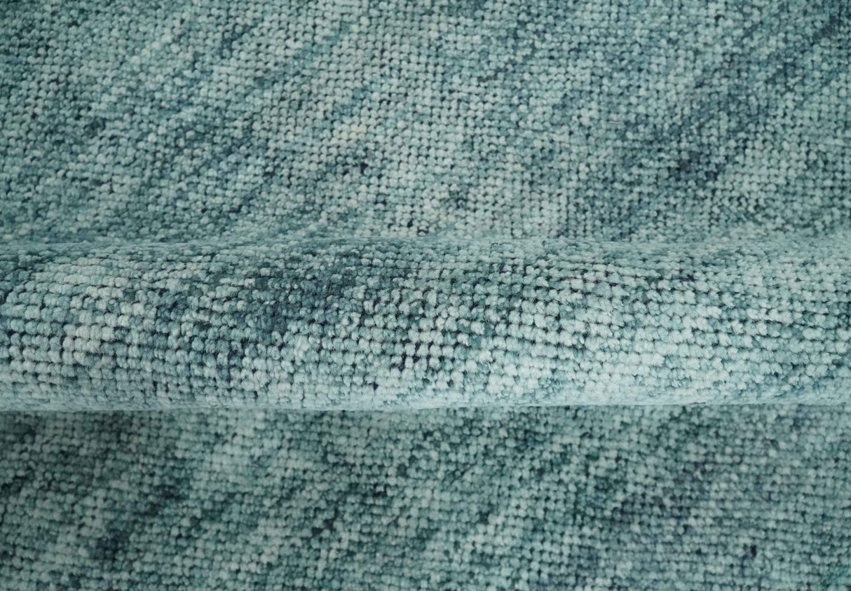 Gray, Beige and Silver contemporary Hand knotted 9x12 wool Area Rug