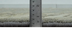 Gray, Ivory and Beige 6x8.8 Hand Knotted Traditional Oushak wool area rug