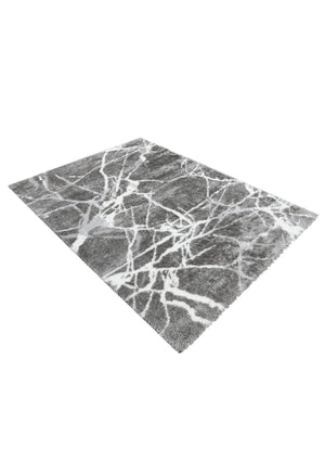 Gray Modern Abstract Design 5x7 Rug