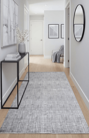 Gray Modern Abstract Design Wool And Viscose 5x8 Area Rug