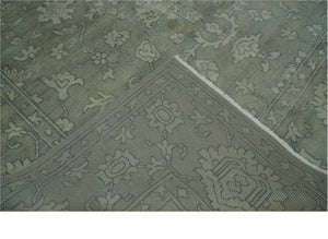 Gray, Silver and Charcoal Hand Knotted antique look Traditional Oushak 8x10 wool area Rug