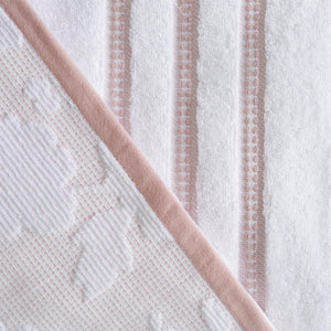 2 Pack Cotton Floral Bath Towels - Roselyn Collection
