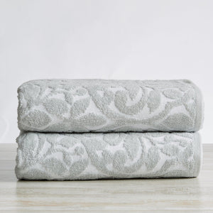 2 Pack Jacquard Bath Towels - Cassie Collection