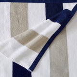 Great Bay Home 4 Pack Cotton Stripe Beach Towel - Sunset Bay Collection 4 Pack 100% Cotton Reversible Cabana Beach Towel | Sunset Bay by Great Bay Home