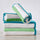 Great Bay Home 30" x 60" / Aqua / Green 4 Pack Cotton Stripe Beach Towel - Sunset Bay Collection 4 Pack 100% Cotton Reversible Cabana Beach Towel | Sunset Bay by Great Bay Home