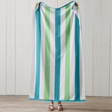 4 pack cotton striped beach towel - sunset bay collection