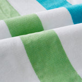 Great Bay Home 4 Pack Cotton Stripe Beach Towel - Sunset Bay Collection 4 Pack 100% Cotton Reversible Cabana Beach Towel | Sunset Bay by Great Bay Home