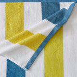 Great Bay Home 4 Pack Cotton Stripe Beach Towel - Sunset Bay Collection 4 Pack 100% Cotton Reversible Cabana Beach Towel | Sunset Bay by Great Bay Home