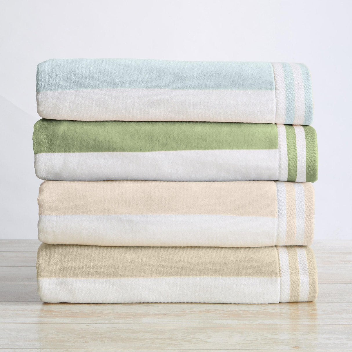 4 Pack Striped Cabana Beach Towel - Edgartown Collection