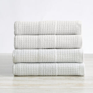 4 Pack Waffle Weave Hand Towels - Soleia Collection