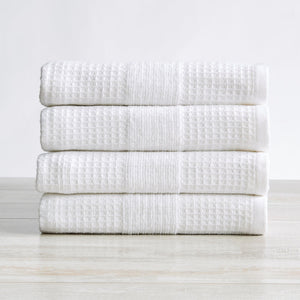 4 Pack Waffle Weave Hand Towels - Soleia Collection