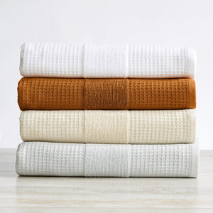 4 Pack Waffle Weave Hand Towels - Soleia Collection