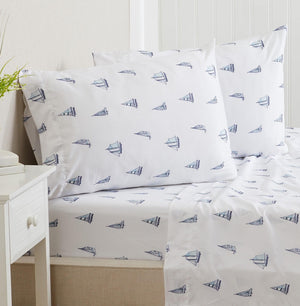 4-Piece Coastal Microfiber Sheet Set - Nantucket Collection