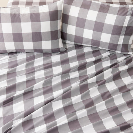 Great Bay Home 4 Piece Printed Microfiber Sheet Set | Baylor Collection  4 Piece Printed Microfiber Sheet Set | Baylor Collection 