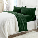 Great Bay Home 4-Piece Solid Jewel-Toned Plush Sheet - Velvet Luxe Collection 4-Piece Solid Jewel-Toned Plush Sheet | Velvet Luxe Collection 