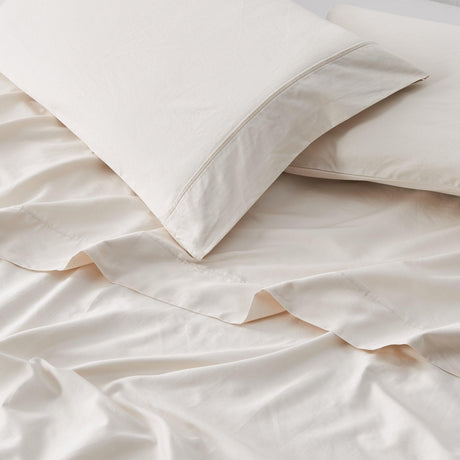 Great Bay Home Bed Sheets 100% Cotton Sateen Sheet Set - Rosalia Collection 100% Cotton Sateen Sheet Set