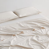 Great Bay Home Bed Sheets 100% Cotton Sateen Sheet Set - Rosalia Collection 100% Cotton Sateen Sheet Set
