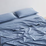 Great Bay Home Bed Sheets 100% Cotton Sateen Sheet Set - Rosalia Collection 100% Cotton Sateen Sheet Set