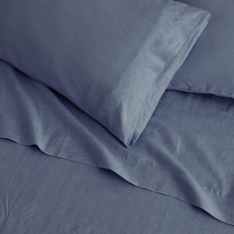 Great Bay Home Bed Sheets 100% European Flax Linen Sheet Set 100% European Flax Linen Sheet Set