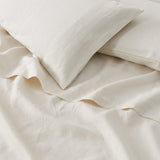 Great Bay Home Bed Sheets 100% European Flax Linen Sheet Set 100% European Flax Linen Sheet Set