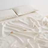Great Bay Home Bed Sheets 100% European Flax Linen Sheet Set 100% European Flax Linen Sheet Set