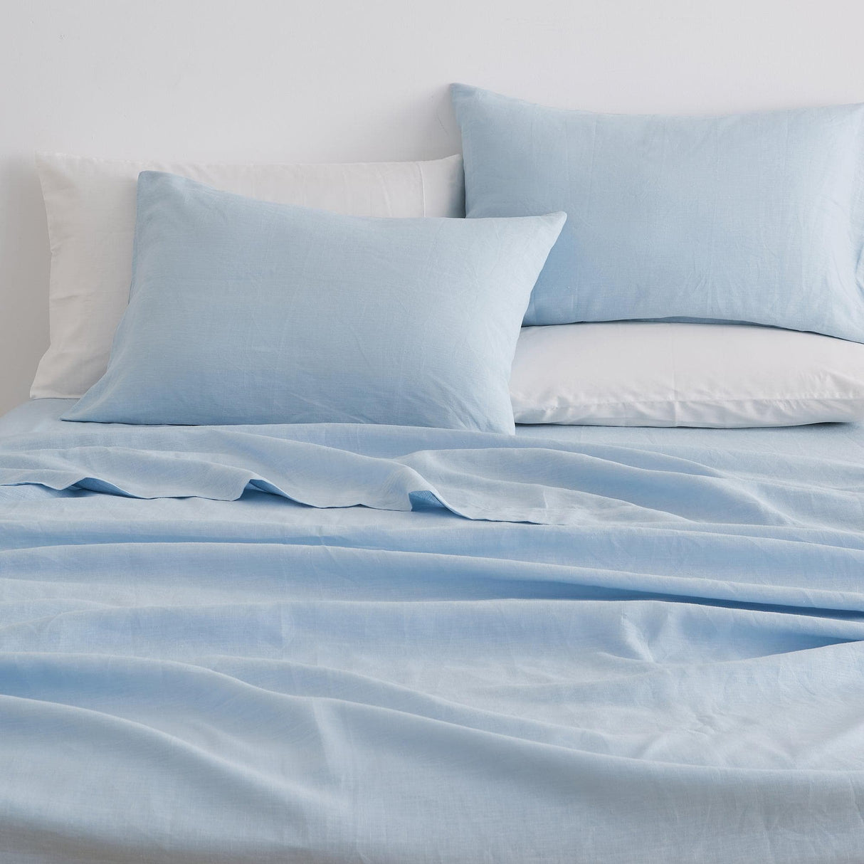 Great Bay Home Bed Sheets 100% European Flax Linen Sheet Set 100% European Flax Linen Sheet Set