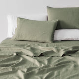 Great Bay Home Bed Sheets 100% European Flax Linen Sheet Set 100% European Flax Linen Sheet Set