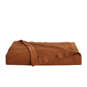 100% Cotton Small Waffle Weave Blanket - Hazel Collection
