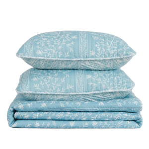 Blue Floral Quilt Set - Senna Collection