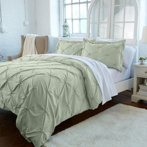 3-Piece Pintuck Duvet Cover - Analia Collection