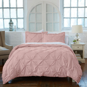3-Piece Pintuck Duvet Cover - Analia Collection