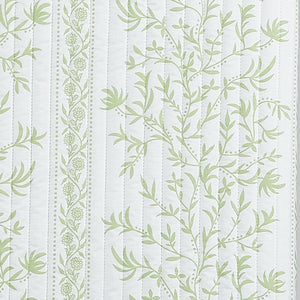 Green Floral Quilt Set - Flora Collection