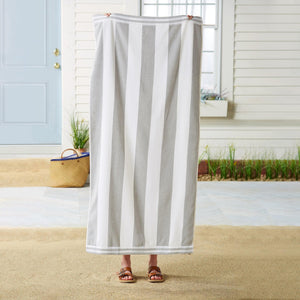 Oversized Striped Cabana Beach Towel - Edgartown Collection