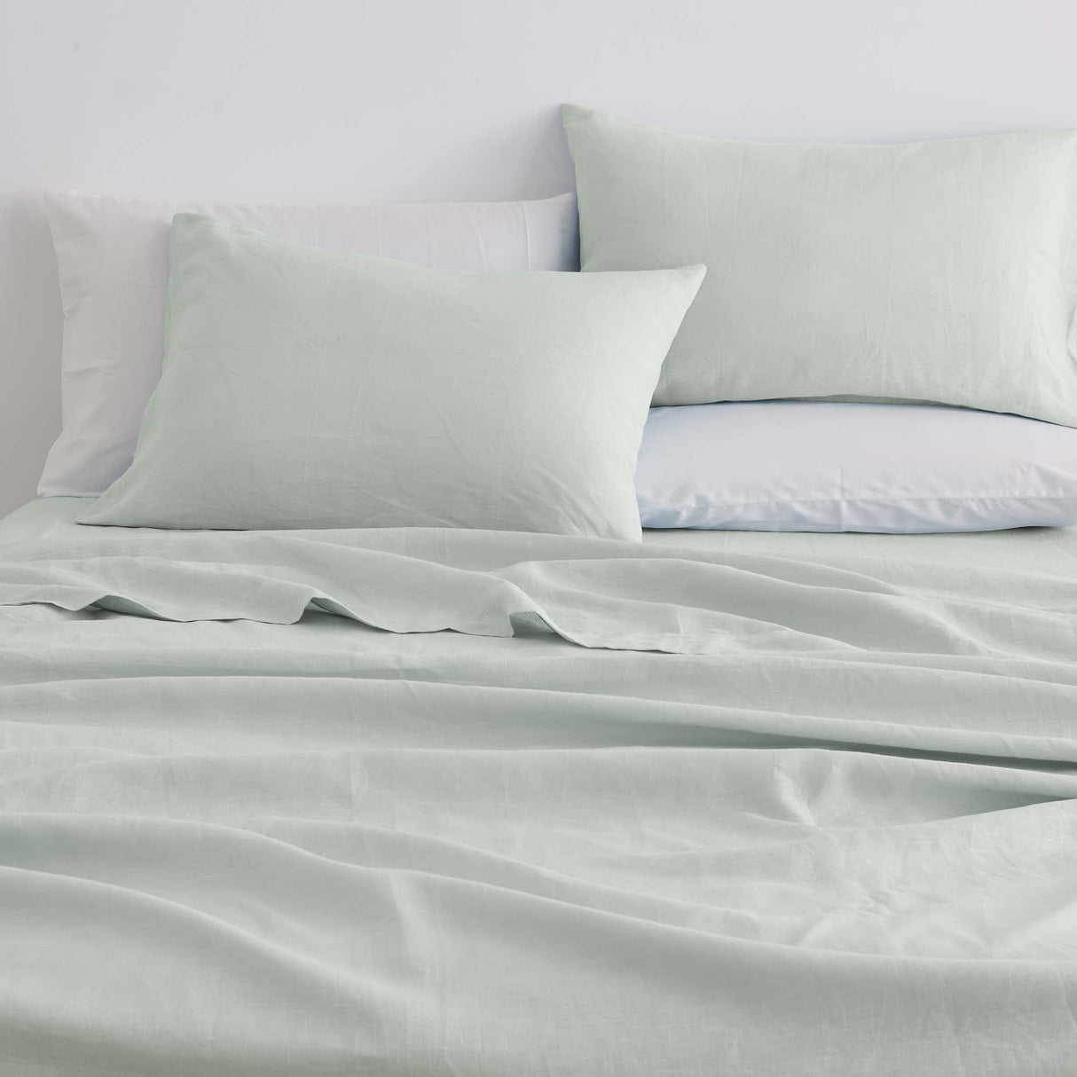 Great Bay Home Pillowcases King / Eucalyptus 100% European Flax Linen Pillowcase Set 100% European Flax Linen Pillowcase Set