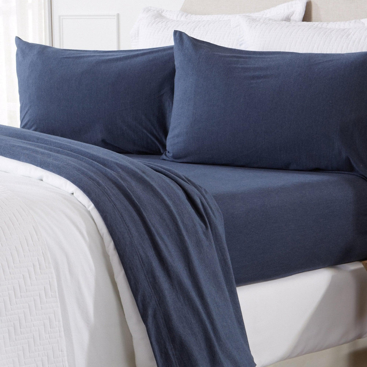 4-Piece Flannel Jersey Sheet - Cozy Flex Collection