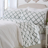 4-Piece Printed Plush Sheet - Velvet Luxe Lattice Collection