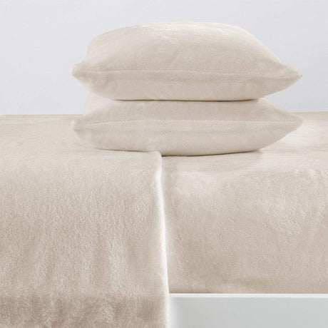4-Piece Solid Plush Sheet - Velvet Luxe Collection