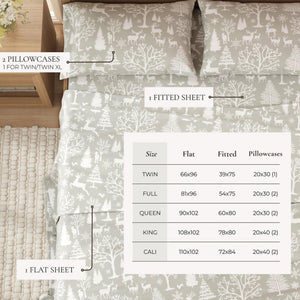 4-Piece Turkish Cotton Flannel Sheet - Lakeview Collection