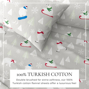 4-Piece Turkish Cotton Flannel Sheet Set - Stratton Collection