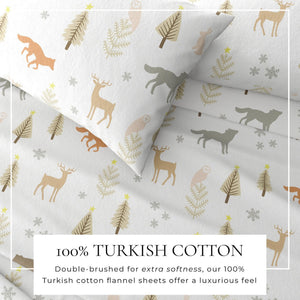 4-Piece Turkish Cotton Flannel Sheet Set - Stratton Collection