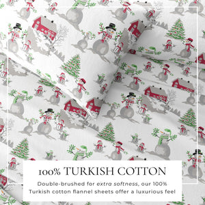 4-Piece Turkish Cotton Flannel Sheet Set - Stratton Collection