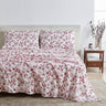 4 Piece Watercolor Floral Microfiber Sheet - Delia Collection