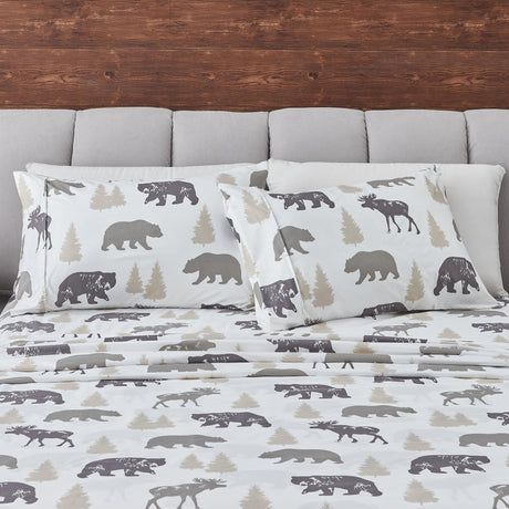 4-Piece Lodge Microfiber Sheet - Mountain Ridge Collection