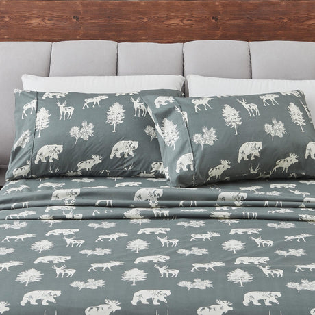 4-Piece Lodge Microfiber Sheet - Mountain Ridge Collection