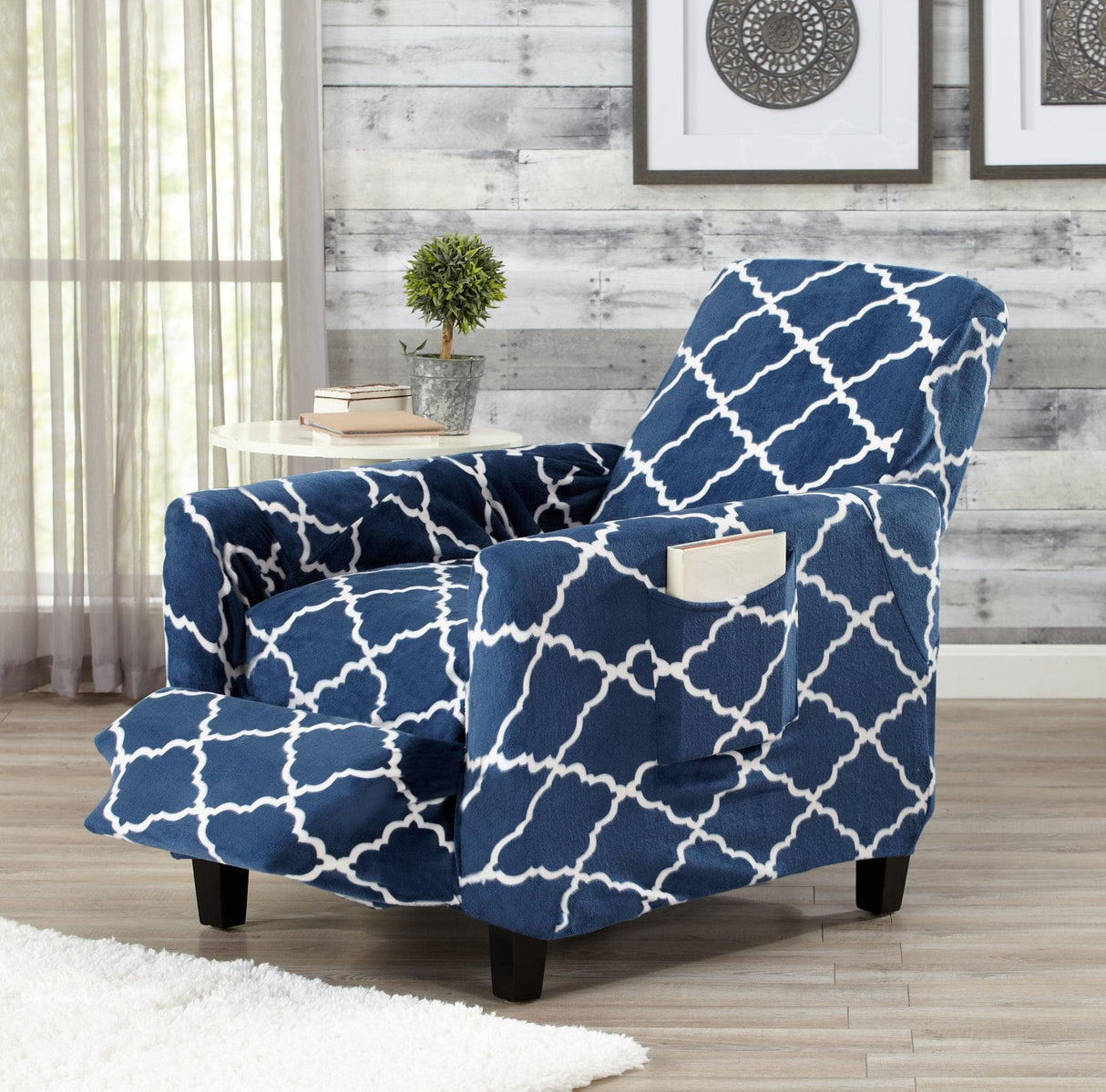 Velvet Plush Form Fit Stretch Slipcover - Magnolia Collection
