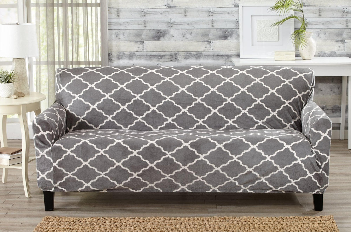 Velvet Plush Form Fit Stretch Slipcover - Magnolia Collection