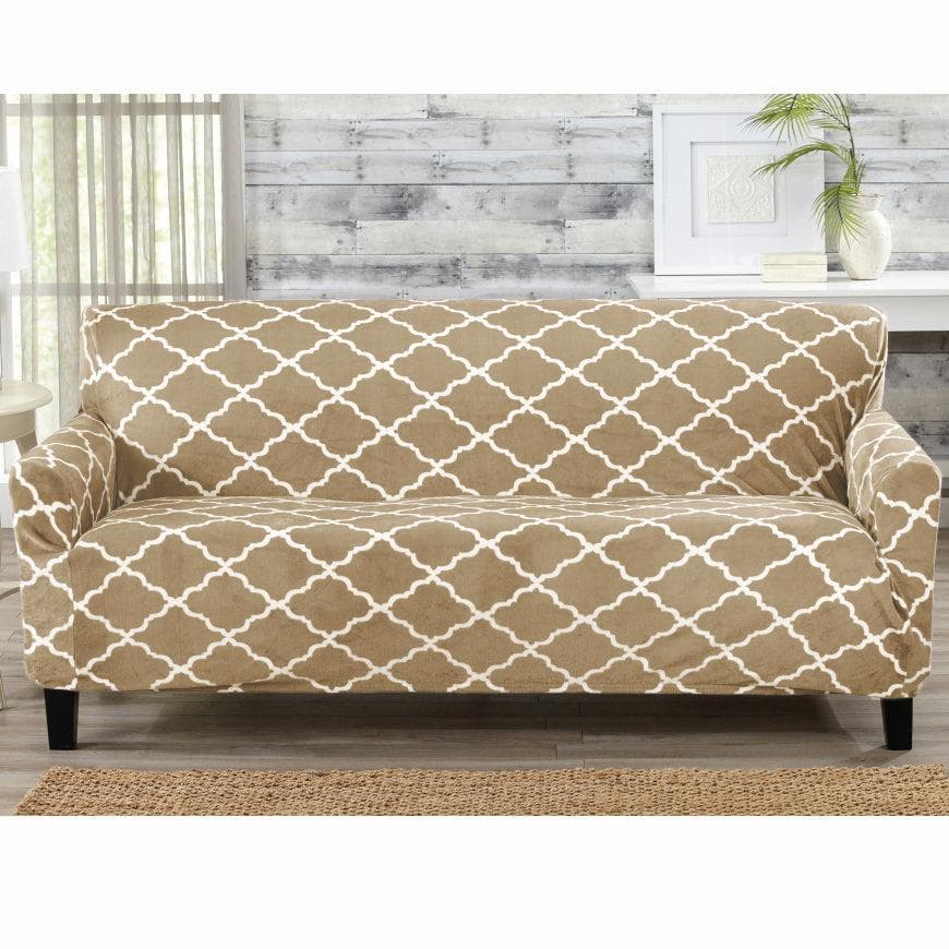Velvet Plush Form Fit Stretch Slipcover - Magnolia Collection