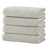 greatbayhome Bath Towels & Washcloths Bath Towel (Pack of 4) / Light Grey Cotton Textured Bath Towel Set - Acacia Collection Cotton Textured Bath Towel Set | Acacia Collection by Great Bay Home