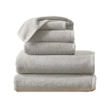 greatbayhome Bath Towels & Washcloths 6 Piece Set / Light Grey Cotton Textured Bath Towel Set - Acacia Collection Cotton Textured Bath Towel Set | Acacia Collection by Great Bay Home